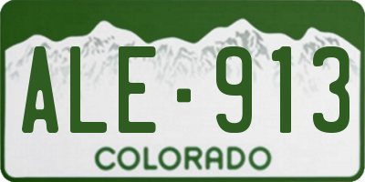 CO license plate ALE913