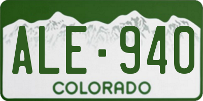 CO license plate ALE940