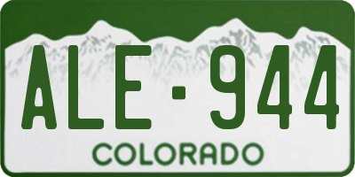 CO license plate ALE944