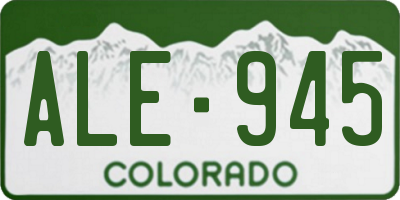 CO license plate ALE945