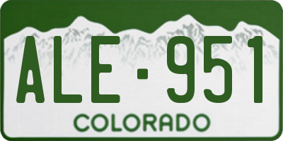 CO license plate ALE951
