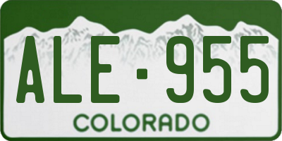 CO license plate ALE955