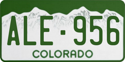 CO license plate ALE956