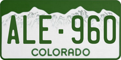 CO license plate ALE960
