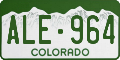 CO license plate ALE964