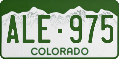 CO license plate ALE975