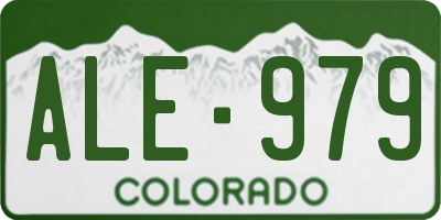 CO license plate ALE979