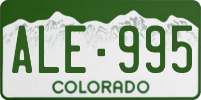 CO license plate ALE995