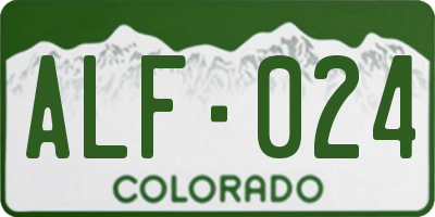 CO license plate ALF024