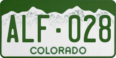 CO license plate ALF028