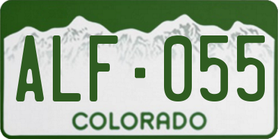 CO license plate ALF055