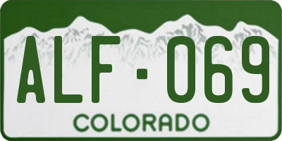 CO license plate ALF069