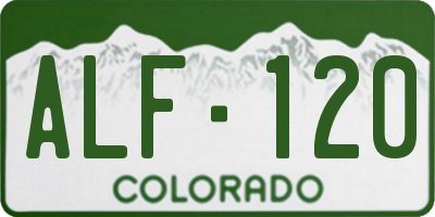 CO license plate ALF120