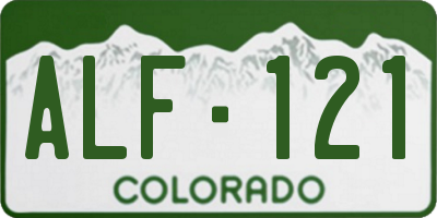 CO license plate ALF121