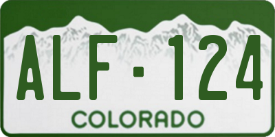 CO license plate ALF124