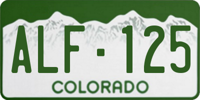 CO license plate ALF125