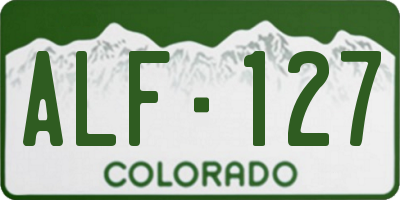 CO license plate ALF127