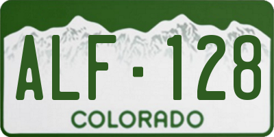 CO license plate ALF128