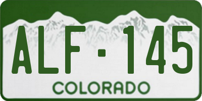 CO license plate ALF145