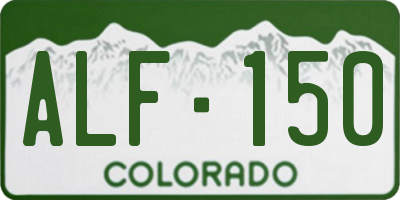 CO license plate ALF150