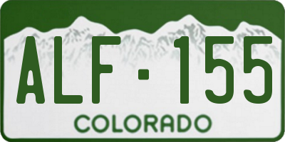 CO license plate ALF155