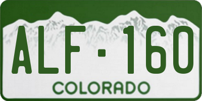 CO license plate ALF160