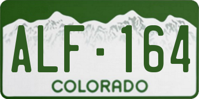 CO license plate ALF164