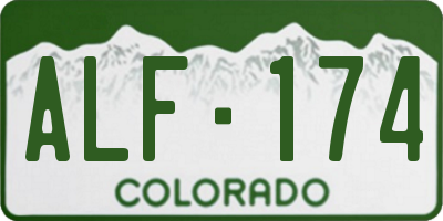 CO license plate ALF174