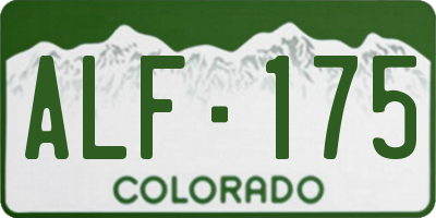 CO license plate ALF175