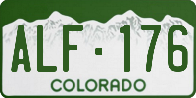 CO license plate ALF176