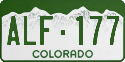 CO license plate ALF177