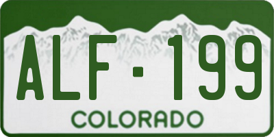 CO license plate ALF199