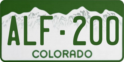 CO license plate ALF200