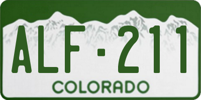 CO license plate ALF211