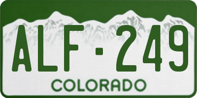 CO license plate ALF249