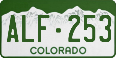 CO license plate ALF253