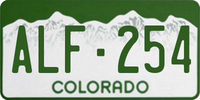 CO license plate ALF254