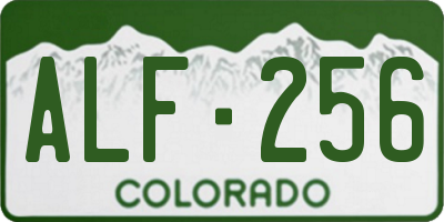 CO license plate ALF256