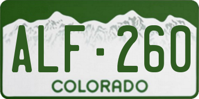 CO license plate ALF260