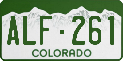 CO license plate ALF261