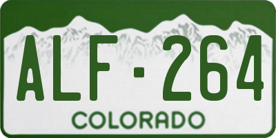 CO license plate ALF264