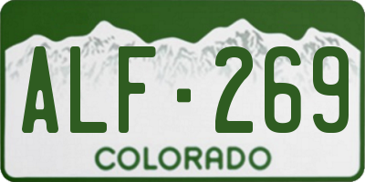 CO license plate ALF269