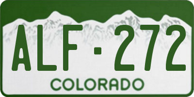 CO license plate ALF272