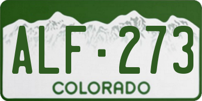 CO license plate ALF273