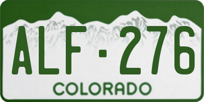 CO license plate ALF276