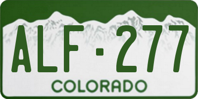 CO license plate ALF277