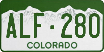 CO license plate ALF280