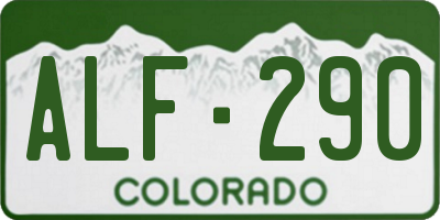 CO license plate ALF290
