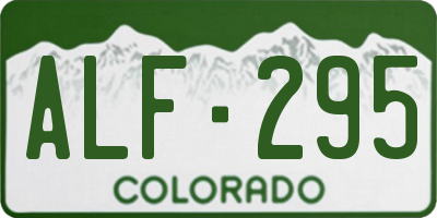 CO license plate ALF295