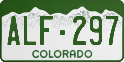 CO license plate ALF297